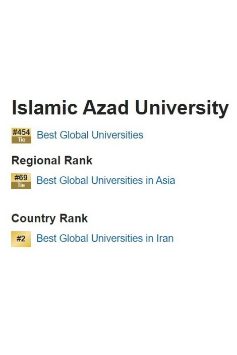 Islamic Azad University, Ranked 2nd in Best Global Universities in IRAN